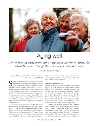 Aging Well - The Institutional Real Estate Letter