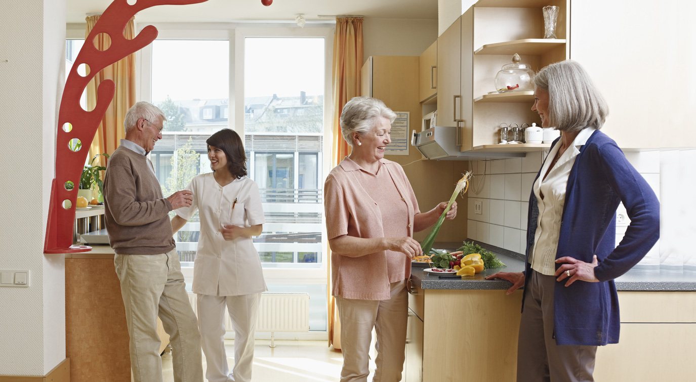 Seniors at an Assisted Living Facility