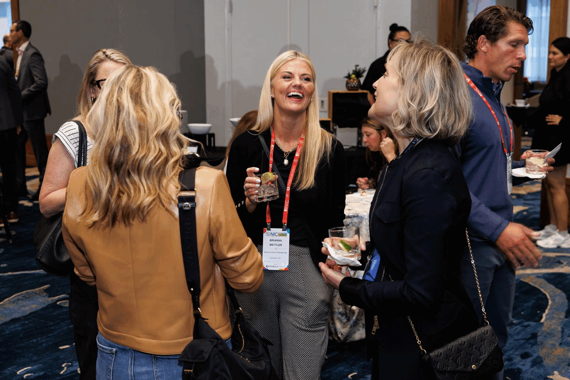 Networking at NIC Conference GIF