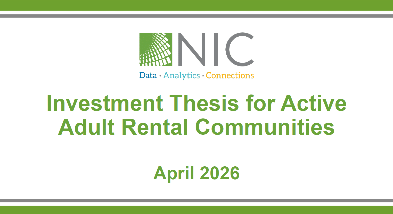 Investment Thesis for Active Adult